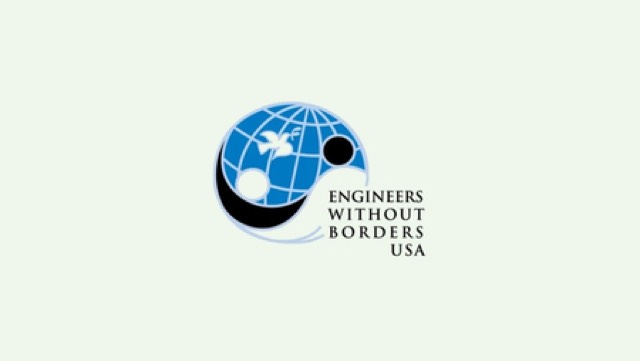 The Engineers Without Borders USA logo, a globe encircled by a curved swoosh
